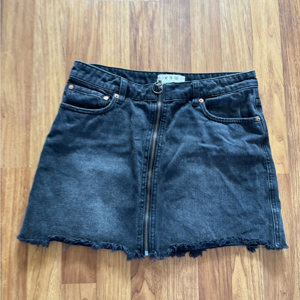Jean skirt black